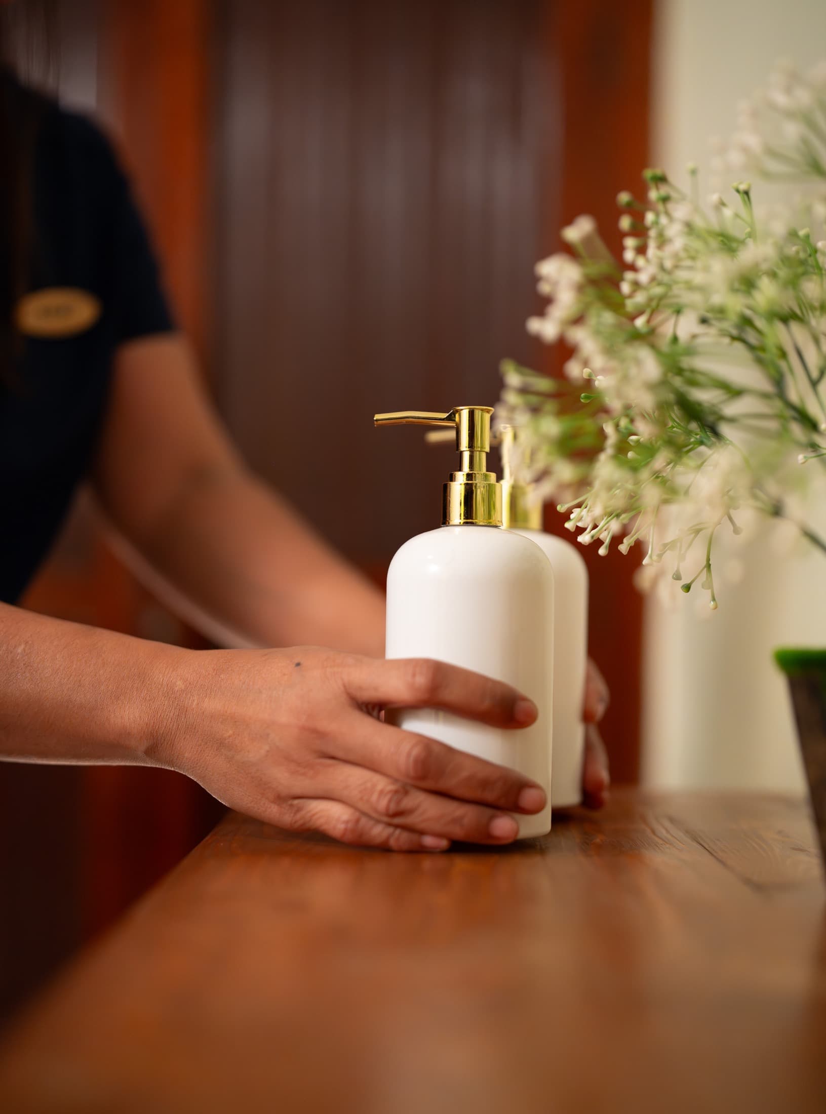 Working professional enjoying relaxation treatment